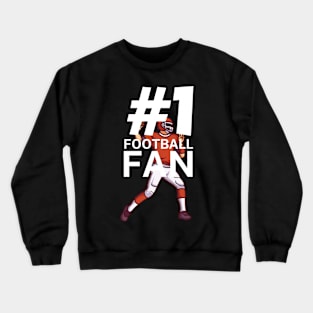 #1 Football fan Crewneck Sweatshirt